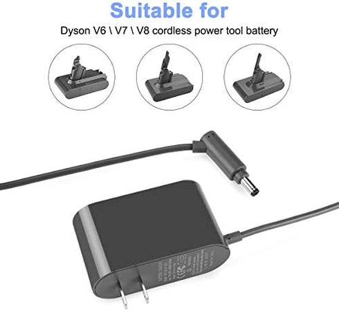Energup Replacement Charger for Dyson AC Adapter Dyson 21.6V Battery V6 V7 V8 DC58 DC59 DC61 DC62 SV03 SV04 SV05 SV06 Model# 205720-02 Dyson Charger for Dyson Cordless Vacuum Cleaner