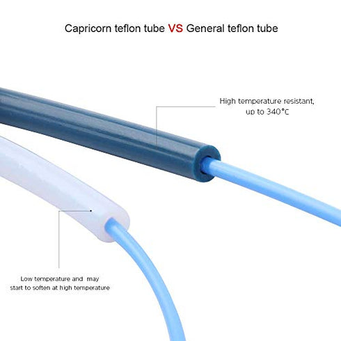 Creality Upgrade 3D Printer Kit with Capricorn Premium XS Bowden Tubing 1M? PTFE Teflon Tube Cutter, Pneumatic Fittings and MK8 Socks and Extra Nozzles for Ender 3/3 Pro/5/Vyper/Voxelab Aquila