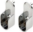 Home750-Oval Closet Rod End Supports w/Rear Facing 5mm Pins - 15mm x 30mm - Polished Chrome Finish - Set of 4