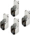 Home750-Oval Closet Rod End Supports w/Rear Facing 5mm Pins - 15mm x 30mm - Polished Chrome Finish - Set of 4