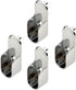 Home750-Oval Closet Rod End Supports w/Rear Facing 5mm Pins - 15mm x 30mm - Polished Chrome Finish - Set of 4