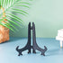 artliving 6inch Black 12pcs/Set Plastic Easels Plate Display Stands Picture Frame Stand Holder