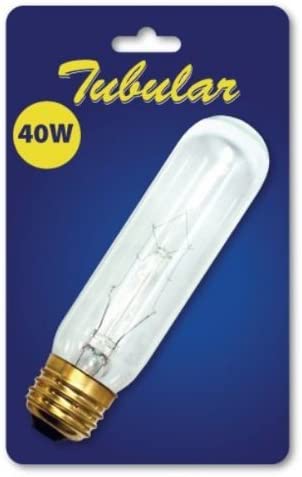 Bulbrite B40T10C 40-Watt Incandescent 120V T10 Tubular Bulb, Clear - 10 Pack