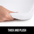 Gorilla Grip Thick Memory Foam Bath Rug, Soft Absorbent Luxury Mats, Plush Velvet Topside, Machine Wash Rugs, Microfiber Dries Quickly, Cushioned Bathroom Mat for Bathtub, Shower Floor, 24x17, White