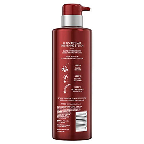 Old Spice Hair Thickening Shampoo for Men, Infused with Biotin, Step 1, 17.9 Fl Oz