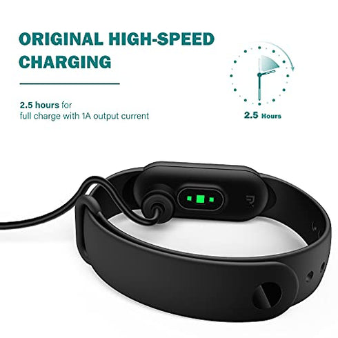 TUSITA [2-Pack Charger Compatible with Xiaomi Mi Band 5 6 7, Amazfit Band 5 - USB Magnetic Charging Cable 3.3ft/100cm - Fitness Tracker Accessories