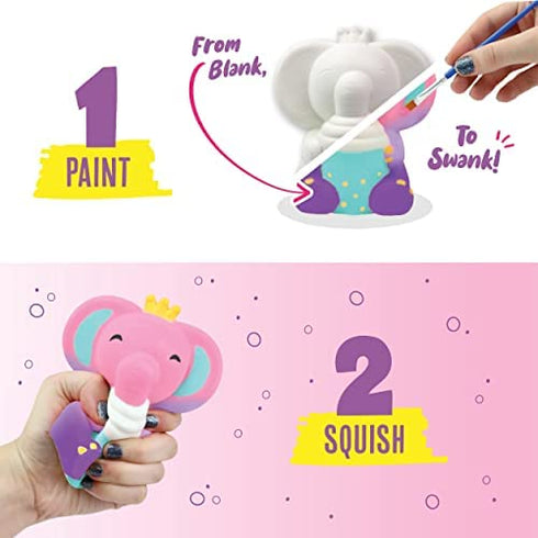 DOODLE HOG Elephant Paint Your Own Squishy Kit. Arts and Crafts for Kids and Girls + Boys , Gifts for Ages 6-8, 9 and 7-12 Year Old