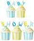 ALINK Biodegradable Light Blue White Paper Straws, Pack of 100 Party Straws for Juice, Cocktail, Smoothies, Birthday, Wedding, Bridal/Baby Shower and Christmas Decorations Supplies