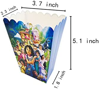 30 Pcs Encanto Party Popcorn Boxes, Encanto Party Supplies Favors Candy Container for Birthday Theater Themed Parties Movie Nights Carnivals