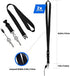 2 Pack - ID Card Holder with Lanyard and Retractable Reel Clip | Vertical Clear Badge Holders | Key Holder, Vaccine, Nurse, Teacher ID for Women and Men.
