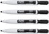 EXPO 1944745 Magnetic Dry Erase Markers with Eraser, Fine Tip, Black, 4-Count