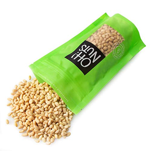 Oh! Nuts Pine Nuts (Pignolias) | 0.5 lb (8oz) Bag of Bulk Fresh Raw Pine Nuts for Baking, Snacking, Salads & Pesto | Keto-Friendly, Vegan, Sugar-Free & Kosher Healthy Nuts | Pignoli Packed with Protein