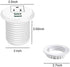 Desktop Power Grommet,Desk Grommet Outlet 2 inch Hole,Power Grommet with USB, Easy Access to 1 Power Source Along with 2 USB Power Port Connections(White)