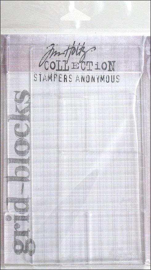 Stampers Anonymous GBXL Tim Holtz 9-Piece Acrylic Grid Block Set