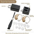 Digital Hearing Amplifiers - Rechargeable BTE Personal Sound Amplifier Pair with USB Dock - Premium Gold Behind The Ear Sound Amplification - by NewEar