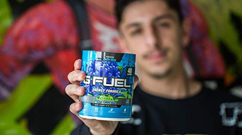 G Fuel Sour Blue Chug Rug Energy Powder Inspired By FaZe Rug – 10.44 oz Tub (40 Servings) – Natural Energy Drink Powder, Energy and Focus Supplement