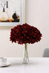 AVIVIHO Hydrangea Silk Flowers Burgundy Heads Pack of 10 Big Hydrangea Flowers Artificial with Stems for Wedding Home Party Shop Baby Shower Decor