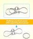 Coogam Metal Wire Puzzle Set of 16 with Pouch,Brain Teaser IQ Test Disentanglemen Iron Link Unlock Interlock Game Chinese Ring Magic Trick Toy for Party Favor Kids Adults Challenge
