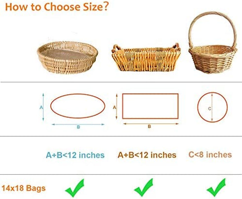 Morepack Shrink Wrap Bags for Gift Baskets,14x18 Inches PVC Heat Shrink Bags,10Pcs