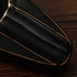 Galiner Cigar Ashtray, Travel Ceramic Ashtray, Outdoor cigar Ash Tray gift accessoires(Black With Golden line)