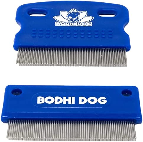 Bodhi Dog Tear Eye Stain Remover Combs | Set of 2 | Clean and Remove Crust, Dirt, Buildup around Pet Eyes | Best for Dogs & Cats Fur and Coats