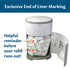 Dekor Classic Diaper Pail Refills | 2 Count | Most Economical Refill System | Quick & Easy to Replace | No Preset Bag Size – Use Only What You Need | Exclusive End-of-Liner Marking | Baby Powder Scent