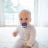 Dr. Brown's Advantage Symmetrical Pacifier with Air Flow and Pacifier Clip - Blue - 2-Pack - 0-6m