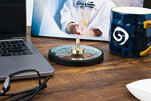 DjuiinoStar Spinning Top (AVG 5-8 Minutes), CNC Machined from Solid Brass, High Precision Desk Toy, Waste Your Time Efficiently DST-805