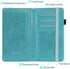 CoBak Checkbook Cover - Premium Leather Check Book Holder Wallet with RFID Blocking Function for Men and Women,Sky Blue