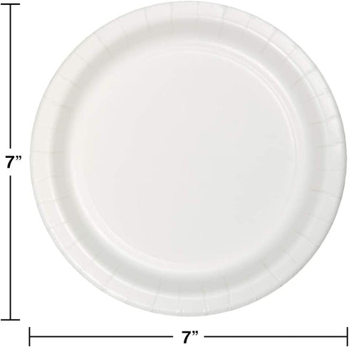 Creative Converting 75-Count Value Pack Paper Dessert Plates, White -
