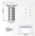 120 Pieces Wall Switch Plate White Screws 5/16 Inch Long 6-32 Thread Switch Cover Metal Panels Screws Oval Head Replacement Socket Screws Milling Slot Screws for Wall Light Switch Panels (White)