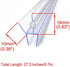 Cozylkx Frameless Shower Door Bottom Seal with Drip Rail for 3/8"(10mm) Glass, Length 27.5"/0.7m, Glass Door Sweep Stop Shower Leaking