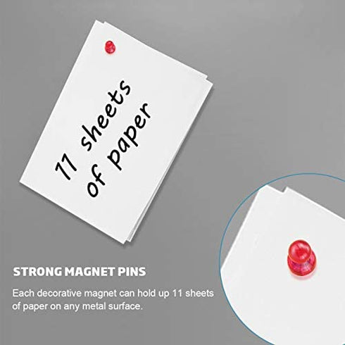 Ant Mag Magnetic Push Pins Strong Push Pin Magnets for Fridge Whiteboards Calendars Maps in School & Office Pack of 18