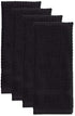 DII Basic Terry Collection Waffle Dishtowel Set, 15x26, Solid Black, 4 Piece