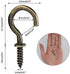 FEED GARDEN Cup Screw Hooks 5/8" Metal Ceiling Hooks 50 Pack Heavy Duty Rubbed Bronze Steel Cup Hooks for Coffee Cup,Tea Cup,Plants,Lights,Hooks for Outdoor/Indoor