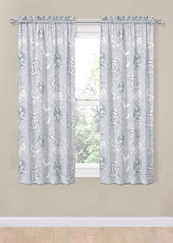 Jay Franco Disney Nightmare Before Christmas Meant to Be 63" Inch Drapes - Beautiful Room Décor & Easy Set Up, Bedding - Curtains Include 2 Tiebacks, 4 Piece Set (Official Disney Product)
