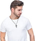 Jstyle Stainless Steel Chain Black Cross Necklace for Men Women, 24 Inch