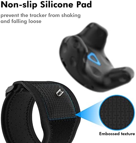 AMVR VR Full Body Tracking Straps, Adjustable Tracker Straps and Belt for HTC Vive Tracker (1 Tracker Belt + 2 Palm Straps + 2 Foot Straps, Vive Tracker NOT Included)