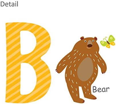 DECOWALL DS-8023 Alphabet ABC with Pictures Kids Wall Stickers Wall Decals Peel and Stick Removable Wall Stickers for Kids Nursery Bedroom Living Room (Small) Decor