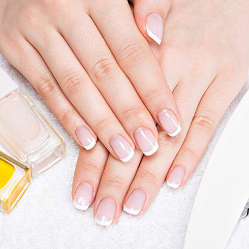 6 Pieces White Nail Pencils 2-In-1 Nail Whitening Pencils with Cuticle Pusher for French Manicure Supplies