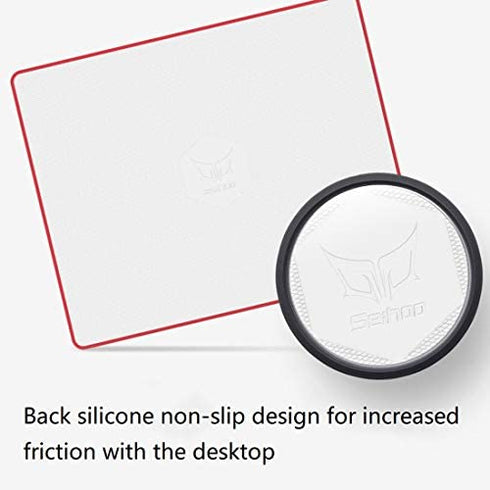 Seihoo Mouse Pad, Resin Hard Surface Mouse Mat Polymer Silicone Bottom Gaming Mousepad No Smell Waterproof for Games, Office 24 x 20cm (9.5 x 7.8in)