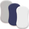 AMROSE 3 Pack Heavenly Soft Bassinet Sheets for Baby Boys, Universal Fitted for Various Cradle and Bassinet Mattress Pad, Silk Touch Gentle Breathable Microfiber, White & Gray & Navy Blue