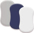 AMROSE 3 Pack Heavenly Soft Bassinet Sheets for Baby Boys, Universal Fitted for Various Cradle and Bassinet Mattress Pad, Silk Touch Gentle Breathable Microfiber, White & Gray & Navy Blue