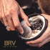 BRV MEN 100% Pure Badger Shaving Brush LARGE (24mm knots) - Heavy Resin Handle - Use with Double-Edge Safety Razor, Straight Razor and Shaving Bowl - White