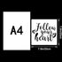9 Pieces Word Stencils Inspirational Quote Stencils Resuable Plastic Motivational Templates for Word Art Works, Home Decor & DIY Projects