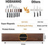 Magnetic Knife Holder for Wall 16 Inch, HOSHANHO Powerful Magnetic Knife Strip, Acacia Wood Magnet Knife Rack for Kitchen Knives & Tools