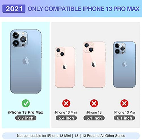 MILPROX Compatible for iPhone 13 Pro Max Clear Case (2021), Crystal Transparent Cover Shockproof Protective Bumper Shell with Electroplated Mirror Edge for iPhone 13 Pro Max 6.7" 2021-Gold