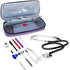 Trunab Stethoscope Case with Inner Divider, Stethoscope Carrying Case Compatible with 3M Littmann/MDF/ADC and Extra Accessories for Nurses, Pediatric Doctor or Medical Students,Purple (Patent Pending)