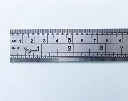 IDEALSV (304) Stainless Steel Small Mini Screw Eyes Pin Hook for Jewelry, Cork Bottles,Resin, Bead,300 Pack 0.39x0.16inch Tiny Hook Screws Ring