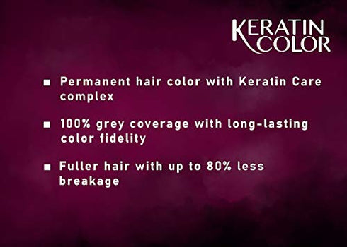Schwarzkopf Keratin Color Permanent Hair Color Cream, 1.9 Rich Caviar(Packaging May Vary), Pack of 1